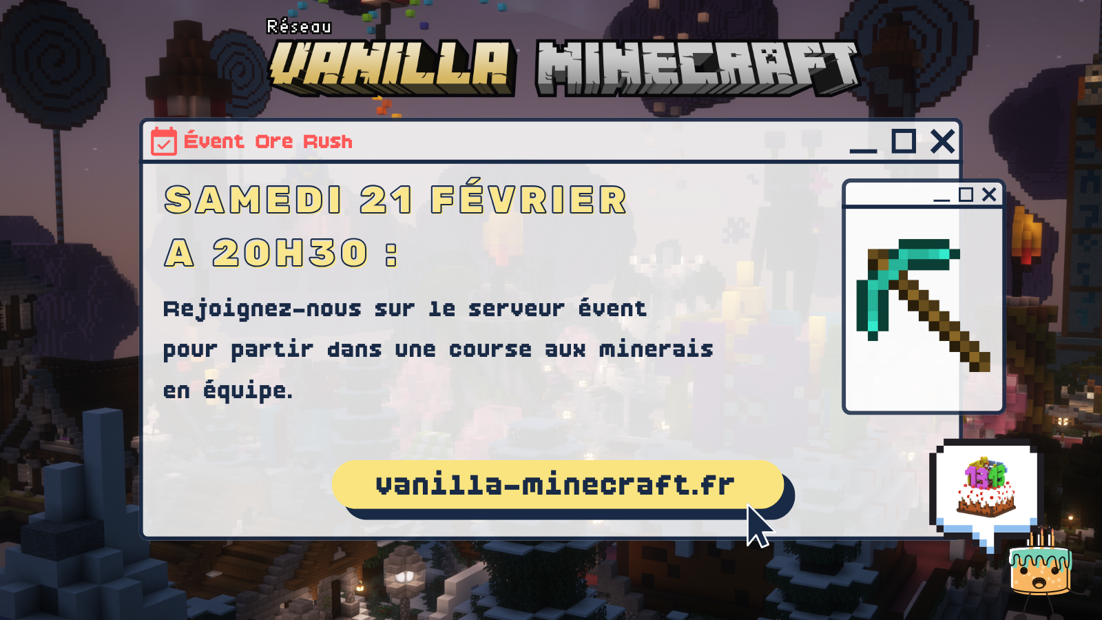 évent Ore Rush minecraft